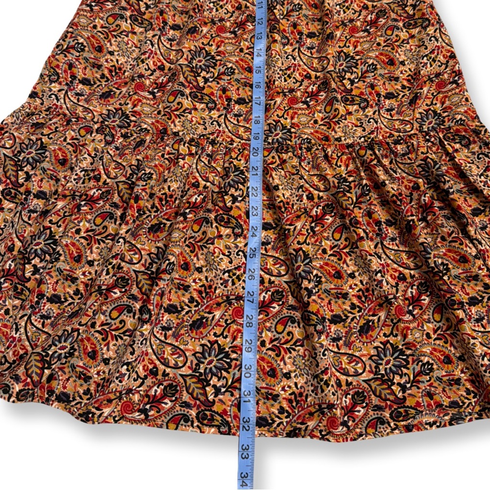 Evereve Paisley A-Line Skirt | Boho | Multicolor | Size SEvereve Paisley A-Line - Picture 4 of 6